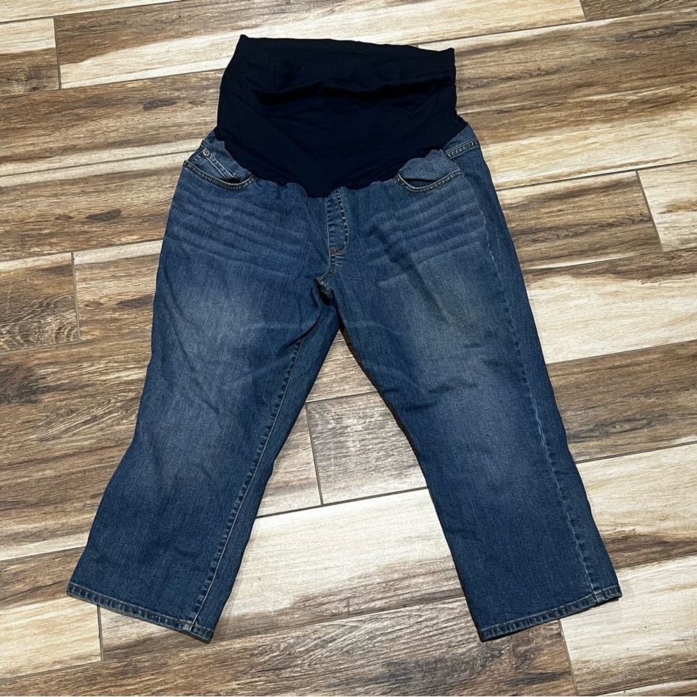 Liz lange for target blue maternity jeans size 14